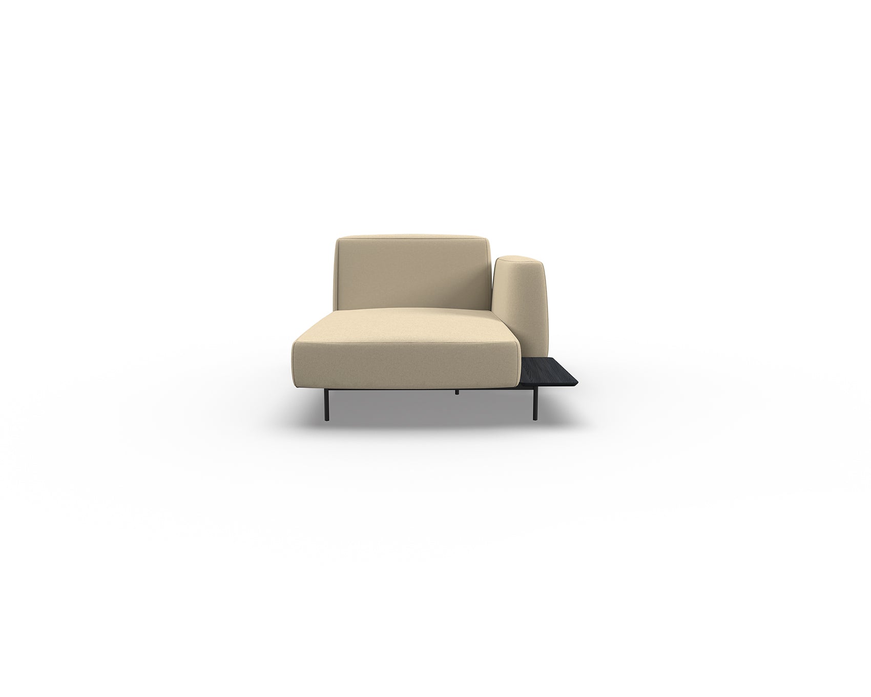 Noon Sofa Right Chaise with Shelf